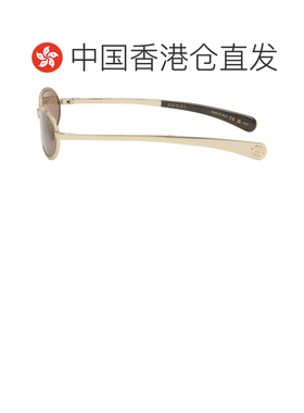 1h可退 香港直邮Gucci 古驰 女士 金色太阳镜 GG1942S003003GOLD