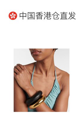 香港直邮Alaia 女士 Bumper 木制手镯 BROWN 棕色配饰时尚舒适