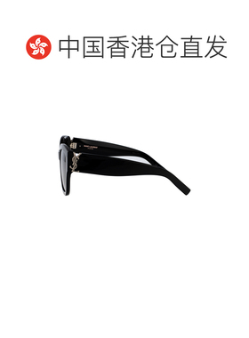 1h可退 香港直邮Saint Laurent 圣罗兰 女士 全黑灰色醋纤太阳眼