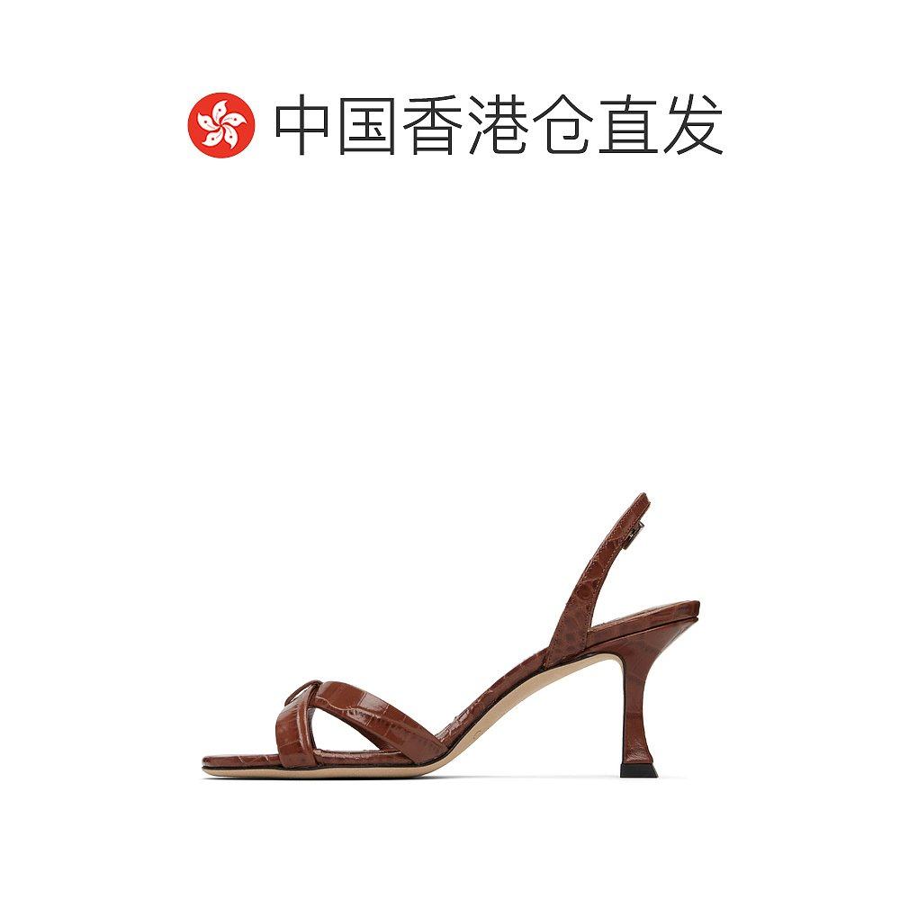 香港直邮Jimmy Choo 周仰杰 女士 黄褐色 Elsy 70 凉鞋 ELSY70 - 图1