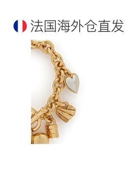 自营欧洲直邮CHLOE蔻依 女士金色/钯色/黑色金属心形链条手链