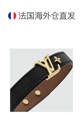 自营1h可退 欧洲直邮LV/路易威登 女士黑色金属/皮革手链新款手镯