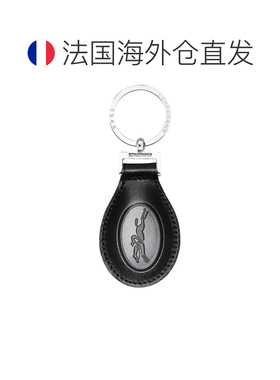 自营 Longchamp/珑骧 女士黑色牛皮钥匙扣【付后1h可退】