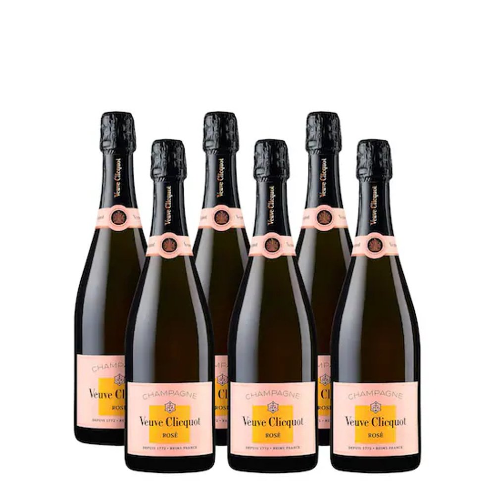 欧洲直邮veuve clicquot凯歌皇牌香槟酒桃红250版750ml礼盒6支装-图2