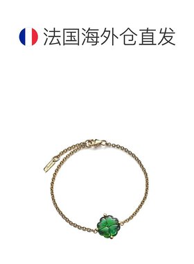 自营欧洲直邮BACCARAT/巴卡拉TRÈFLE四叶草系列绿色水晶镶嵌镀金