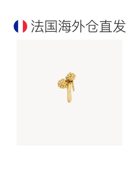 自营欧洲直邮YSL圣罗兰 CASSANDRE女士金色金属桑葚吊坠戒指