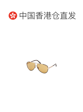 Tom Ford 飞行员款玳瑁纹金属拼接太阳镜 FT1340