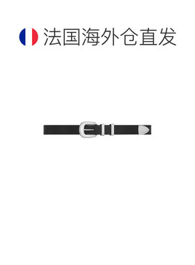 自营 欧洲直邮CELINE赛琳男士做旧西式银扣环腰带【付后1h可退】