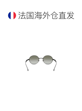 自营欧洲直邮Diesel迪赛 女士黑色/绿色金属圆形太阳镜