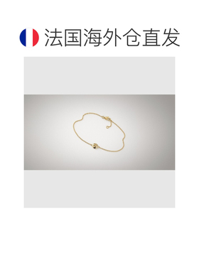 自营欧洲直邮GUCCI古驰 Interlocking 18K黄金互扣双G链条手链男