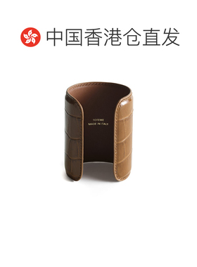 1h可退 香港直邮toteme 女士 长款鳄鱼纹压花皮革手镯 brown棕色