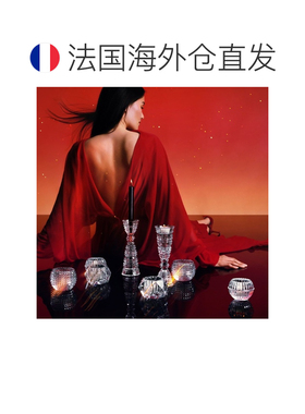 欧洲直邮Baccarat巴卡拉 Louxor透明水晶多面切割烛台