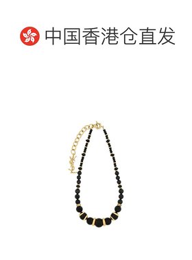 1h可退 香港直邮Saint Laurent LOULOU木质、树脂和金属串珠项链