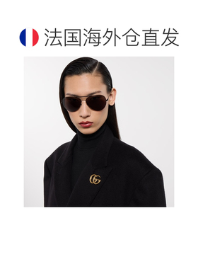 自营欧洲直邮GUCCI古驰 GG Marmont金色黄铜胸饰男女通用胸针
