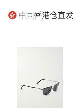 香港直邮Saint Laurent 圣罗兰 女士 Joe D形框醋纤镀银太阳眼镜