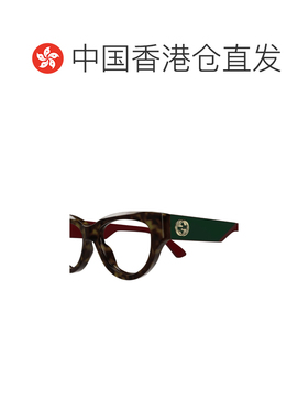 1h可退 香港直邮GUCCI 女士眼镜 GG1665O006 SS2025 黑色 几何框
