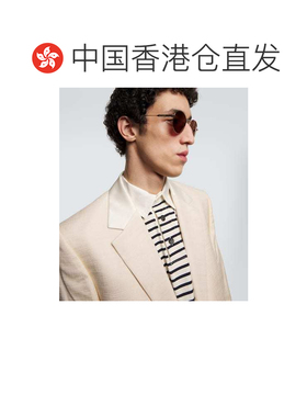 1h可退 香港直邮Celine 思琳 男士 圆形太阳眼镜 metal金属色 舒