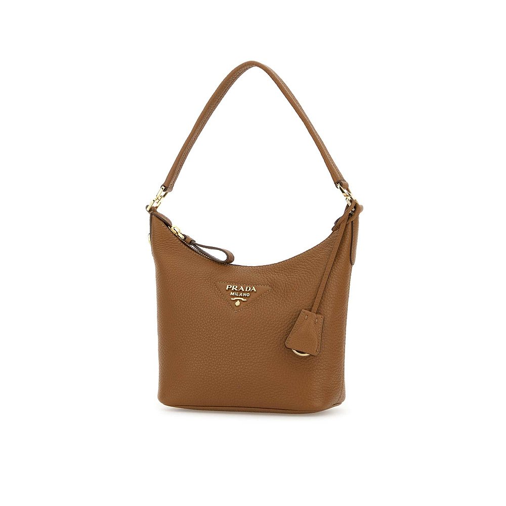 香港直邮Prada 普拉达 女士 標誌字母拉鍊單肩包 1BC278VONO2DKV - 图0