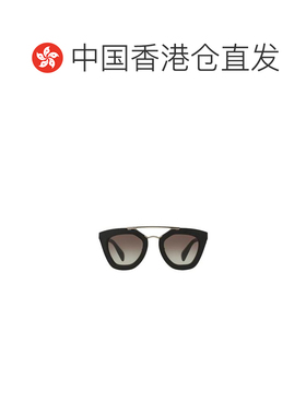 1h可退 香港直邮PRADA 女士眼镜 0PR14SS1AB0A7 AW2021 黑色 徽标