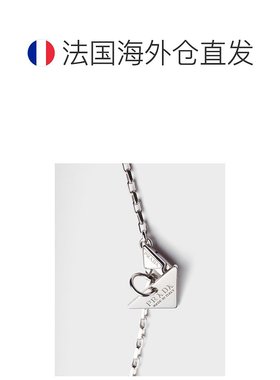 自营欧洲直邮Prada普拉达 Eternal Gold系列白金色/白色黄金三角
