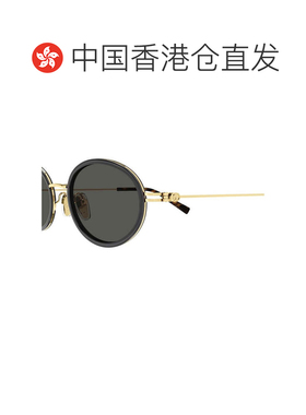 1h可退 香港直邮Gucci 古驰 女士 灰色 & 金色 GG Logo Tiny 太阳