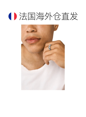 自营欧洲直邮Diesel迪赛 女士银灰色不锈钢链条戒指