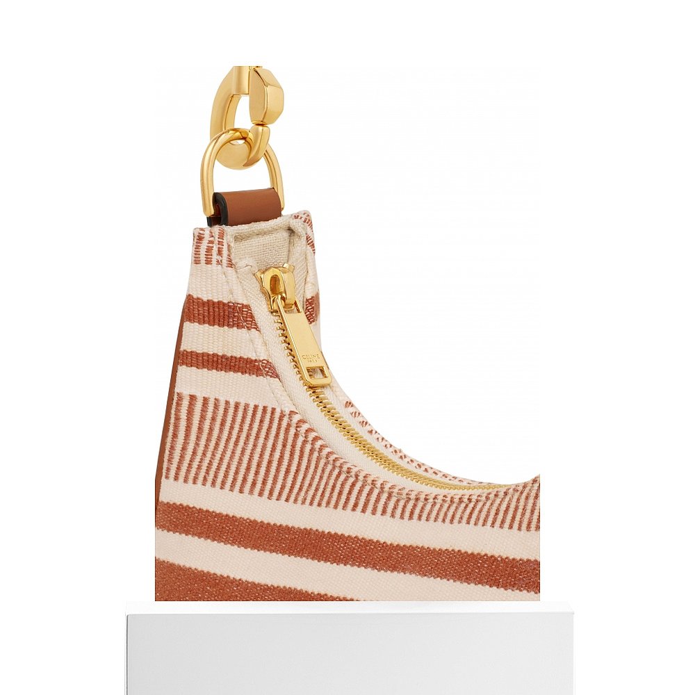 自营1h可退 欧洲直邮CELINE赛琳 中号Ava包带条纹织物肩带手提包 - 图3