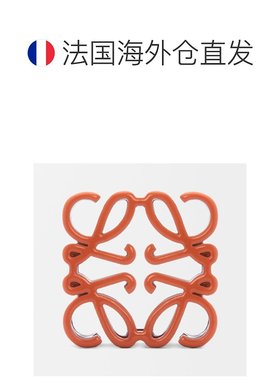 自营1h可退 欧洲直邮LOEWE/罗意威 女士橙色黄铜/珐琅挂饰新款
