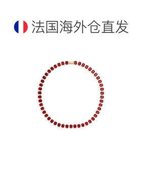 自营欧洲直邮Ralph Lauren拉夫劳伦 女士镀金镶嵌宝石网球项链