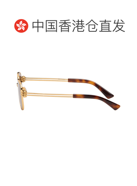 1h可退 香港直邮Bottega Veneta 葆蝶家 女士 金色太阳镜 BV1380S