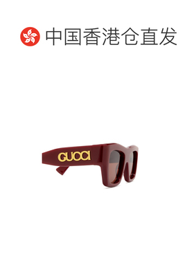 1h可退 香港直邮Gucci 古驰 女士 几何框太阳镜 GG1772S brown棕
