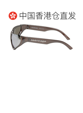 1h可退 香港直邮Balenciaga 巴黎世家 男士 银色太阳镜 BB0202S