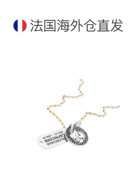 自营欧洲直邮Balenciaga巴黎世家 女士金色/银色黄铜摩羯座项链