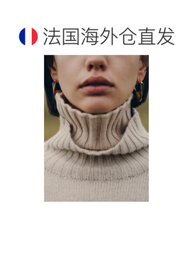 自营欧洲直邮Polene Éole女士黑色皮革耳环首饰配饰