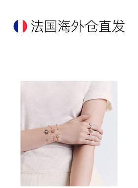 自营1h可退 欧洲直邮Dior 迪奥 女士黑色玫瑰金手镯