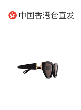 香港直邮Chloe 蔻依 女士 几何框太阳镜 CH0235S black黑色 舒适
