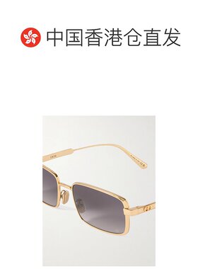 1h可退 香港直邮DIOR 迪奥 女士 Cannage S2U 矩形框镀金太阳眼镜