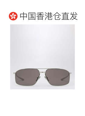 1h可退 香港直邮Balenciaga 巴黎世家 女士 矩形银/黑太阳眼镜 85