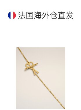 自营欧洲直邮AMI 心之友黄铜金链项链吊坠