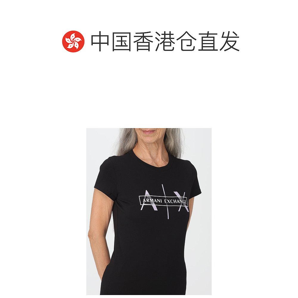 香港直邮Armani Exchange 女士 T恤 3DYT46YJ3RZ - 图1