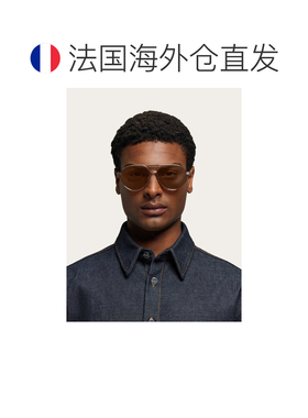 自营欧洲直邮Ferragamo菲拉格慕 男士亮金色钛金属飞行员太阳镜