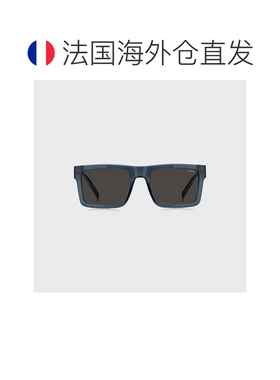 自营欧洲直邮HUGO BOSS雨果HUGO RED透明蓝色太阳镜 配灰色镜片