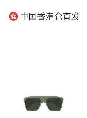 1h可退 香港直邮Gucci 古驰 男士 矩形太阳镜 GG1570S green绿色
