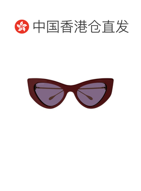 1h可退 香港直邮Gucci 古驰 女士 几何框太阳镜 GG1565S red红色