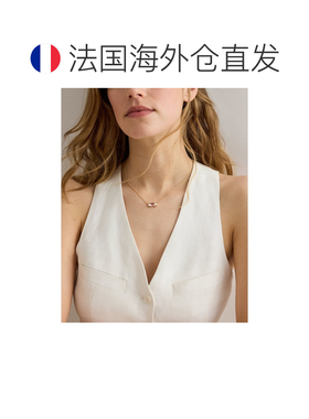 自营欧洲直邮Ralph Lauren拉夫劳伦 女士金/粉色镀金宝石项链吊坠