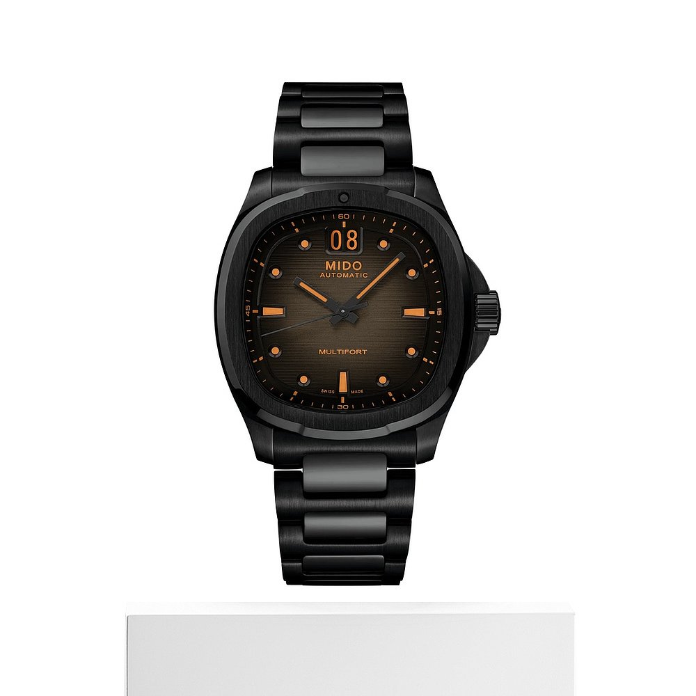 自营欧洲直邮Mido美度 舵手系列男士黑色表带精钢自动腕表40*39.2 - 图3