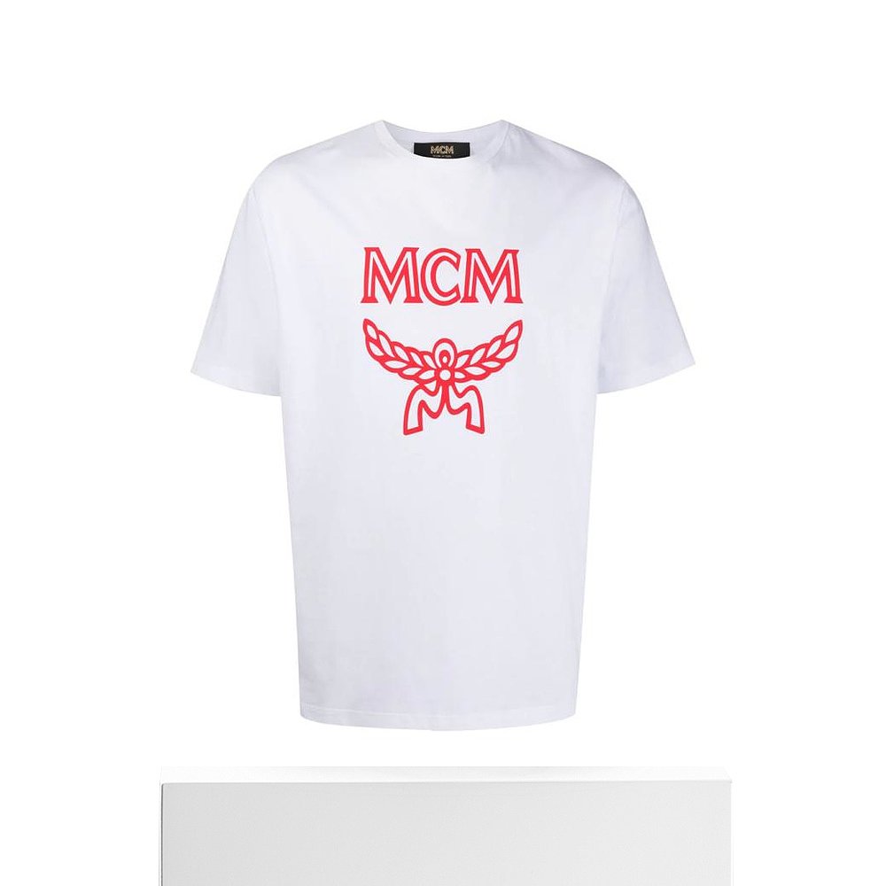 香港直邮MCM MEN T-SHIRT S 男士白色字母组合印花T恤 MHTASMM04R - 图3