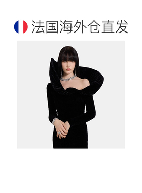 自营欧洲直邮GUCCI古驰 Staffa女士钯色黄铜水晶手镯配饰