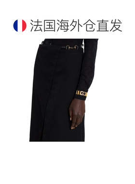 自营欧洲直邮GUCCI古驰 GG互扣女士手镯礼物配饰金色水晶黄铜