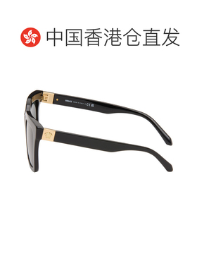 1h可退 香港直邮versace 范思哲 女士 黑色 Medusa Plaque 太阳镜